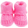 Botas nascidos sapatos de tricô criança calçado de inverno botas de bebê artesanal de malha infantil curto