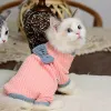 Одежда Свитер с воротником для кота сфинкса, одежда для котят без шерсти, комфортное пальто Devon Dex, утепленный хлопковый пуловер для зимнего костюма кота сфинкса