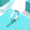 Ontwerper tiffay en co Precision Edition Sterling Zilver Rose Goud Klassieke Drie Diamanten Ring voor Vrouwelijke Paren Brede Smalle Valentijnsdag Cadeau