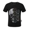 Herren-T-Shirt, Designer-Brust, Buchstabe, Logo, Totenkopf, Farbblock, Graffiti, modisches Paar-T-Shirt, lockeres Schwarz-Weiß-Oberteil, Größe M-3XL