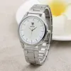 Relógios de pulso Moda Mens Pulseira Relógios Set Luxo Homens Esportes Prata Aço Inoxidável Relógio de Quartzo Business Casual Pulso