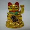 Maneki Neko Lucky cat Chinese Feng Shui Waving Wealth Fortune Cat Waving hand Cat gold206O