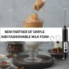 Frothers Electric Milk Frothers Wireless Handheld Milk Foamer Blender Coffee Maker Whisk Mixer Cappuccino Cream Egg Beater With Stand