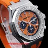 Spännande Watch AP Exclusive Watch 26231st Original Diamond Steel Automatisk mekanisk mätare med en diameter på 37 mm Orange Panda Face Watch