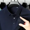 2024 Spring New Mens Polo Shirt 100 Cotton Polo Collar Assorized Long Sleeved Corean Luxury Fashion Trend Trend Wear 240313