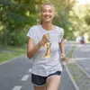 女の子のための女性用ポロス愛らしいキリンTシャツの動物プリントシャツ審美的な服の女性