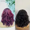 合成ウィッグ合成ウィッグ13x4フロントヘアウィッグ巻き毛ウィッグレースフロントヘアウィッグレミールーズ波状レースウィッグLDD240313