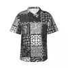 Camisas casuais masculinas camisa de verão férias impressão retalhos blusas vintage africano retro homens manga curta y2k rua topos