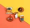 Happy Halloween smalto Pin personalizzato caffè luna fantasma zucca ombrello spille zaino vestiti spilla divertente distintivo gioielli regalo5856901