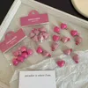 Hårtillbehör 6st/Set Peach Heart Mini Hairpins Sweet Sweet Pink Bangs Clip for Girls Diy Jewellery Hairpin Dekorera Craft