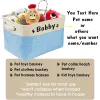 Toys Personalized Pets namn Rectangular Storage Box Organizer Collapsible Dog Toy Storage Basket Bin for Dog Toys and Dog Clothes