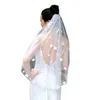 Brautschleier, Blumenschleier für Junggesellenabschied, Perlen-Hochzeit, Kopfbedeckung mit Nieten