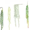 Dekorative Blumen Simulierte Sukkulente Künstliche Grünpflanzen Hängende Rattan-Trauben-Fälschungsrebe Hausgarten-Wand-Party-Dekoration