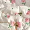 Comforters sets Quilt Double Layer Yarn Soybean Fiber Mother And Baby Grade Soft Glutinous Summer Cool Quilt Comfortable Breathable Home Textile YQ240313