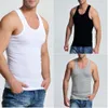 8 st bomull Mens är ärmlös tank top solid muskelväst män underskjortor o-hals Gymkläder tees toppar body hombre män kläder 240313