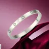 Love Screw-Armband, Designer-Armbänder, Luxus-Schmuck, Damen-Armreif, klassisch, Titan-Stahl-Legierung, vergoldet, Handwerksfarben, Gold, Silber, Rose, verblasst nicht, Weihnachtsgeschenk