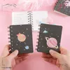 Pezzi Planet Flip Coil Libro Studente Notebook tascabili portatili Mini notebook A7 Note Materiale scolastico Cancelleria per ufficio