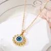 Pendant Necklaces Turkish Blue Evil Eye Bead For Women Men Punk Gold Color Lucky Clavicle Chain Choker Wedding Party Jewelry
