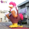 6MH (20ft) med fläktbar reklam Uppblåsbar kyckling med ölmugg inflationstecknad djurmodell spränger fåglar ballonger luft blåst