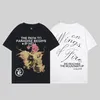 ヘルスターメンズデザイナーメンズTシャツピュアコットン高品質アニメプリントレターメンズ衣類ルーストップS-XL