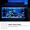 Dekorationer 60 PCS Fish Tank Coral Base T -formad korallstöd Korallfrag pluggar (vit)