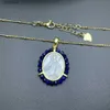 Outras contas de pedra natural Sea Shell Santa Virgem Maria Colar Mulheres Lapis Lazuli Medalha Pingente Religião Jóias Para Mães DayL242313C24326