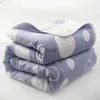 Comforters sets High Quality Cotton Sheet Six Layer Gauze Towel Quilt Summer Cool Blanket Childrens Baby Blanket Adult Blanket Bedding YQ240313