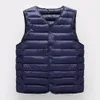 Sleeveless Waistcoat Men Vest Jacket Stylish Mens Winter Padded V Neck Coat Warm Windproof Plus Size Cardigan for Casual 240314