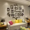 Stickers 3D Family Tree Shaped Photo Frame Acrylic Wall Sticker Decals Mural Art Home Mirror Decor Removable DIY Christmas Decoration