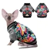 Sonbahar Kış Pet Kedi Giysileri Sıcak Pamuklu Köpek Yavru Pet Kedi Ceket Ceketleri Kostümler Küçük Kediler İçin Basılı Kıyafetler Köpekler Sfenks 2228d