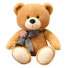 Kawaii 4 Farben Teddybär mit Schal Stofftier Bär Plüschtiere Puppe Kissen Kinder Liebhaber Geburtstag Baby Geschenk 240308