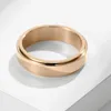 Bague rotative lisse en acier inoxydable de 6mm, anneaux de couple rotatifs pour hommes et femmes, bijoux à la mode