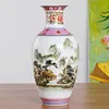 Vasi Antico Jingdezhen Vaso in ceramica vintage Accessori da scrivania Artigianato Fiore rosa Porcellana tradizionale cinese188d