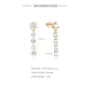 Stud Earrings BOAKO 925 Sterling Silver Earring Short Zircon Chain Tassel Drop Women's 18k Gold Plated Earstuds Oorbellen Zilver