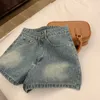 Fashion designer shorts Spring and summer new pocket hot drill letters full of star temperament fashion everything casual straight leg denim shorts