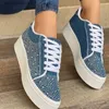 Scarpe eleganti Scarpe casual 2023 Autunno Nuovo stile Donna Fondo piatto Acqua Diamante Singolo Sport per il tempo liberoH240313