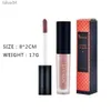 Lippenstift 1pc Womens Fashion Liquid Matte Lipstick Velvet Lipgloss Nude Makeup Matte Velvet Natural Moisturizer Lipglosses 240313