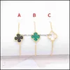 Charm Bracelets Four Leaf Clover Bracelet Small Frh Womens Jewelry For Women Drop Delivery Otmzs