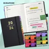 Agenda A5 Planner Notebook 365 Days Notepad Daily Weekly Plan Diary with Calendar Index Sticker Office School Supplies Gift 240306