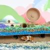 Cages souterraines pour Hamster, Tunnel en papier, Tube en papier, jouet pour Rat, accessoires pour petits animaux, aménagement paysager, cachette pour souris naine