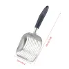 Housebreaking Metal Cat Litter Scoop Sifter Pet Litter Cleaning Shovel with Rubber Handle Kitten Litter Sand Shovel Scoop Tool O20 21