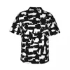 Men's Casual Shirts Cartoon Dog Shirt Dogs Collection Novelty Hawaii Men Short-Sleeved Beach Stylish Custom DIY Oversized Blouses