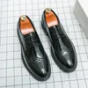 Geklede schoenen Klassieke herenvleugeltip Echt leer Heren Veterschoenen Oxfords Luxe Brogue Kantoor Bruiloft Formeel voor heren