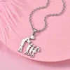 Pendant Necklaces Mothers and Children Family Stainless Steel Necklaces Silver Color Multiples Kids Pendant Necklace Jewelry Mothers Day GiftL242313