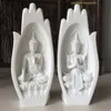 2 Stuks Handen Sculpturen Boeddhabeeld Monnik Beeldje Tathagata India Moderne Yoga Nordic Home Decor Kantoor Decoratie Accessoires 2103234V