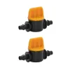 Conectores mangueira de jardim 1/4 válvula miniatura 4/7mm válvula de controle farpa irrigação água torneira do jardim 4/7 mangueira waterstop conector 100 peças