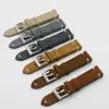 Suede Leather Watch Strap Band 18mm 20mm 22mm 24mm Brown Coffee Watchstrap Handmade Stitching Replacement Armband 220819304K