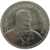 1937-1954 5 peças datas para escolha Suíça Confederação Artesanato 5Francs5FrankenNíquel Banhado Cópia Coin31 45mmmetal morre ma310U