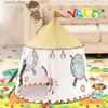 Leksak tält gård barn teepee tält hus 123*116 cm bärbar prinsessa slott närvarande för barn barn lek leksak tält födelsedag julklapp l240313