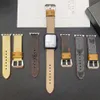 Designer lederen Apple Watch Band Horlogeband voor Apple Watch Ultra Series 9 8 3 4 5 6 7 SE Bands 38 mm 44 mm 45 mm 49 mm 40 mm 41 mm 42 mm Gouden schakelketting horlogeband Slimme bandjes